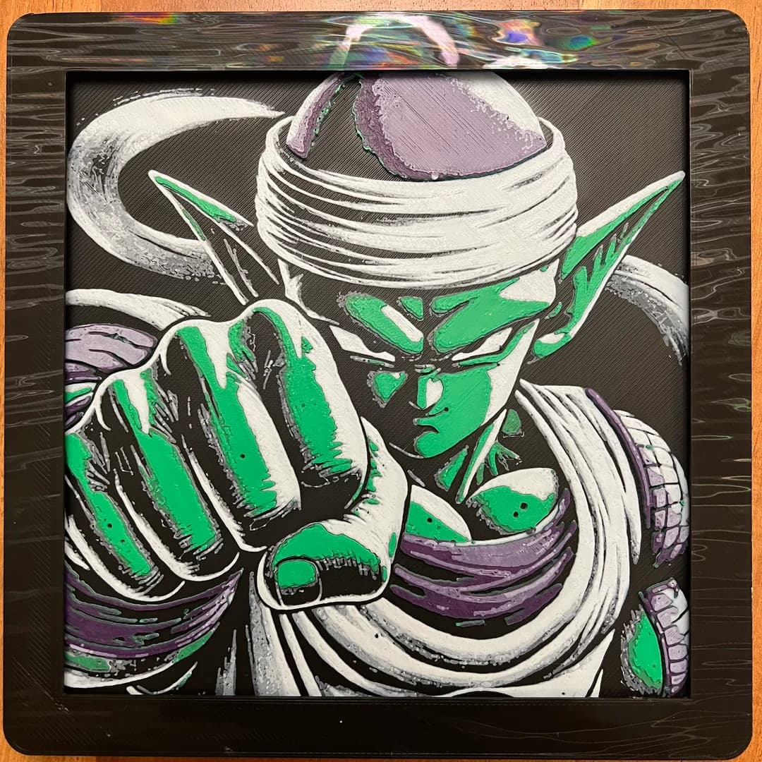 Piccolo From Dragon Ball Z by JustBe 3D Printing HueForge model: Piccolo From Dragon Ball Z by JustBe 3D Printing
