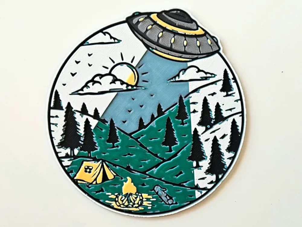 "Beam and Beyond" - Coasters by C3D HueForge model: "Beam and Beyond" - Coasters by C3D