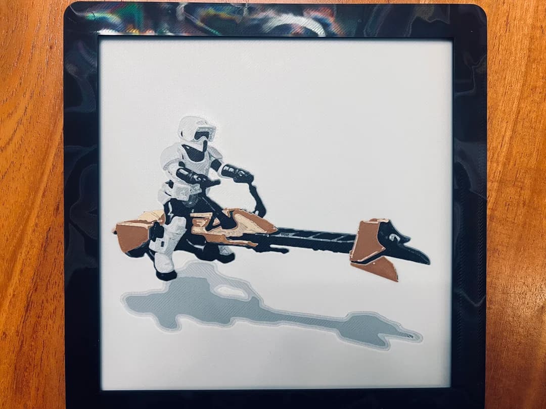 Speeder Bike by JustBe 3D Printing HueForge model: Speeder Bike by JustBe 3D Printing