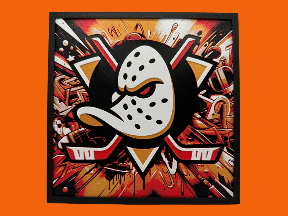 HueForge model: Anaheim Ducks - Series 2 - NHL Hueforge by Canadian Gamer