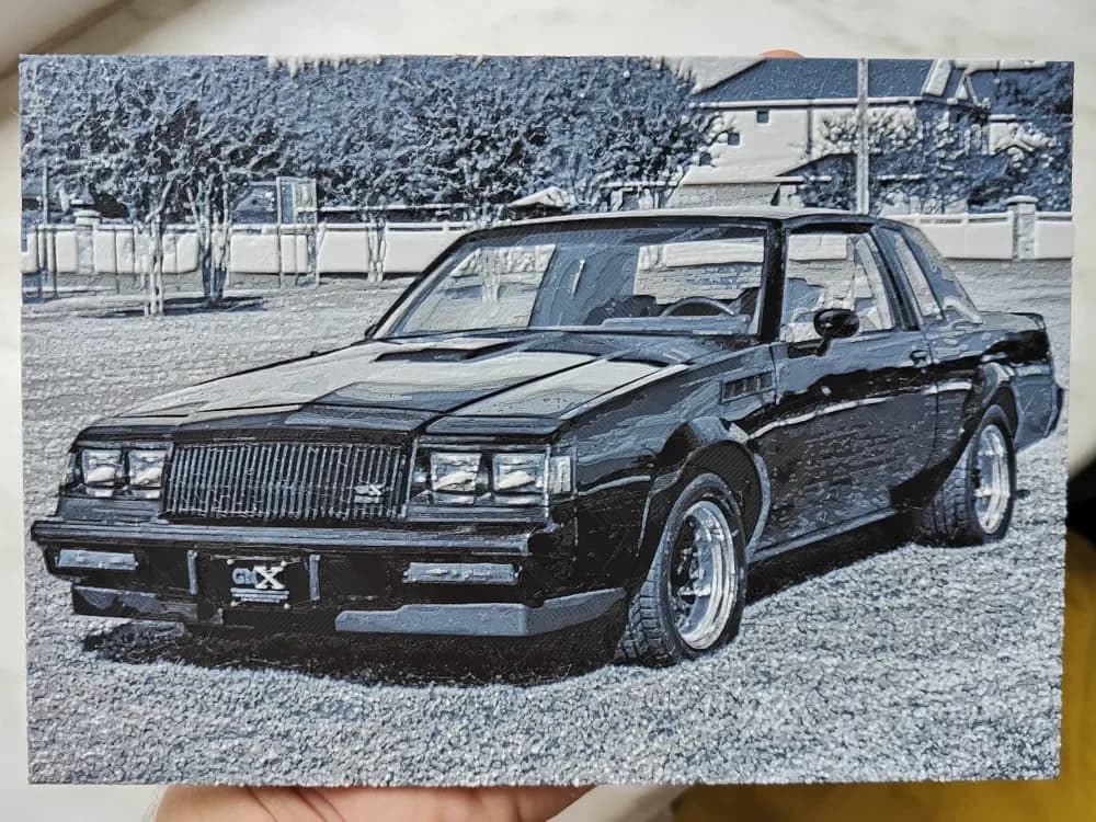 Buick GNX - 1987 - Hueforge by BeaN HueForge model: Buick GNX - 1987 - Hueforge by BeaN