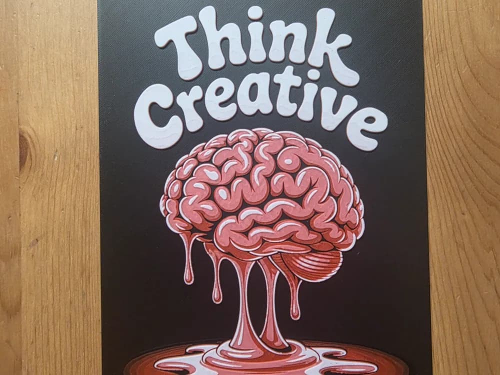 Think Creative Hueforge by Morganja HueForge model: Think Creative Hueforge by Morganja