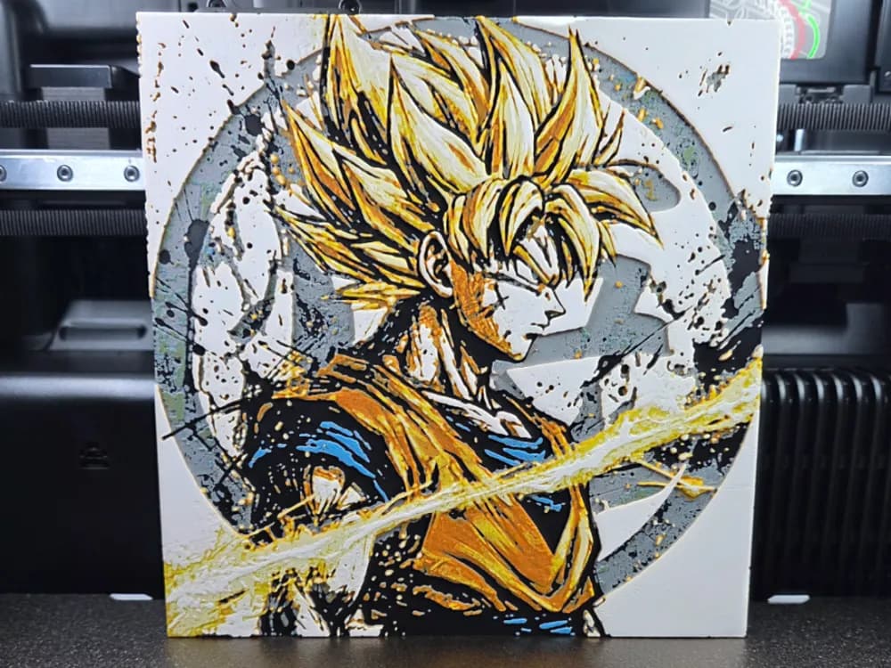 goku ssj hueforge 200x200mm goku ssj hueforge 200x200mm