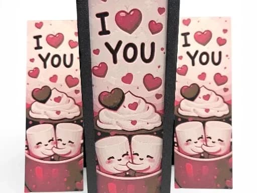 I Love You 50mm x 150mm Bookmark by MythicHue's HueForge model: I Love You 50mm x 150mm Bookmark by MythicHue's