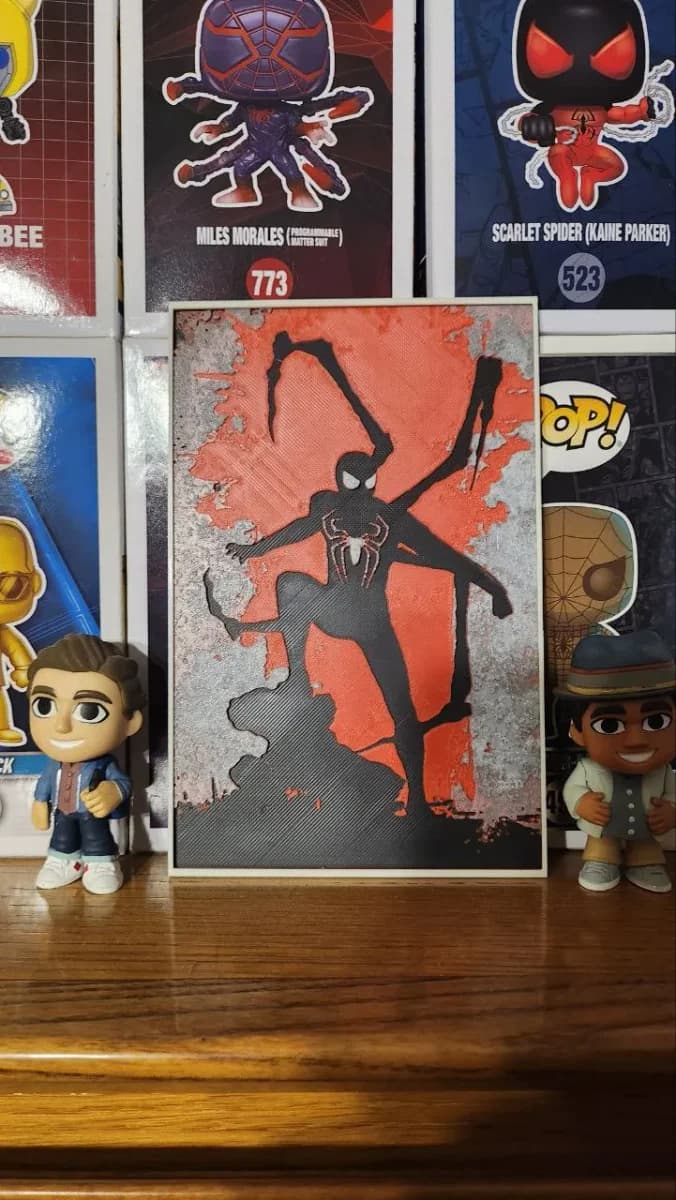 SpiderMan Poster Vintage - HueForge SpiderMan Poster Vintage - HueForge