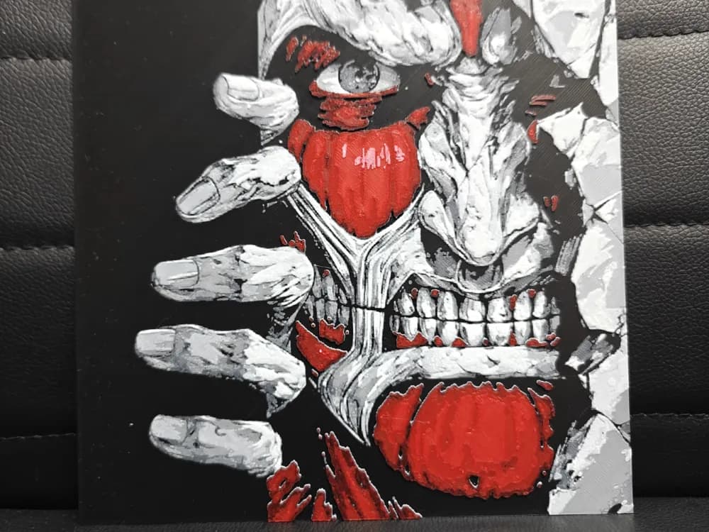 HueForge model: Colossal Titan Attack on Titan by TheHueforgeLady