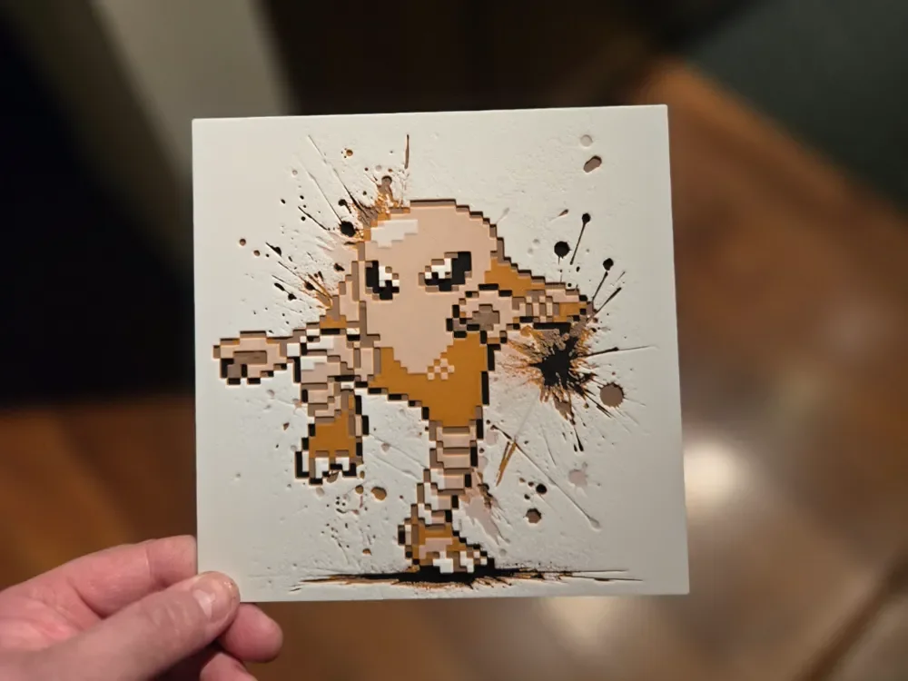 Graffiti Hitmonlee Hueforge by 3Ree Printing HueForge model: Graffiti Hitmonlee Hueforge by 3Ree Printing