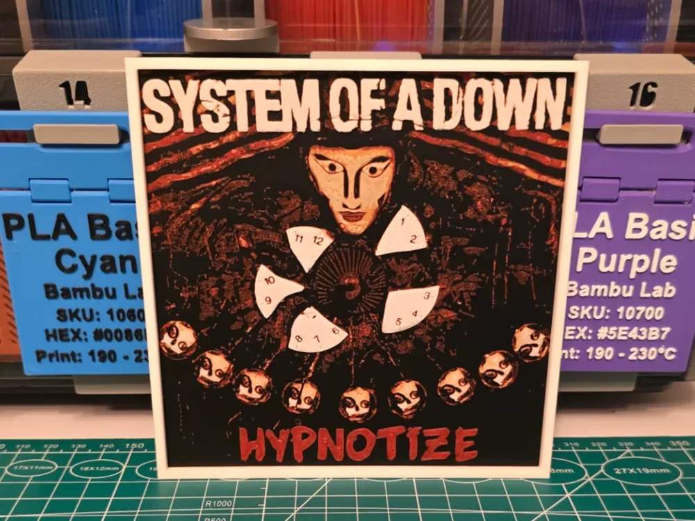 System of a Down "Hypnotize" Album - Hueforge Art by Lumpy3D HueForge model: System of a Down "Hypnotize" Album - Hueforge Art by Lumpy3D