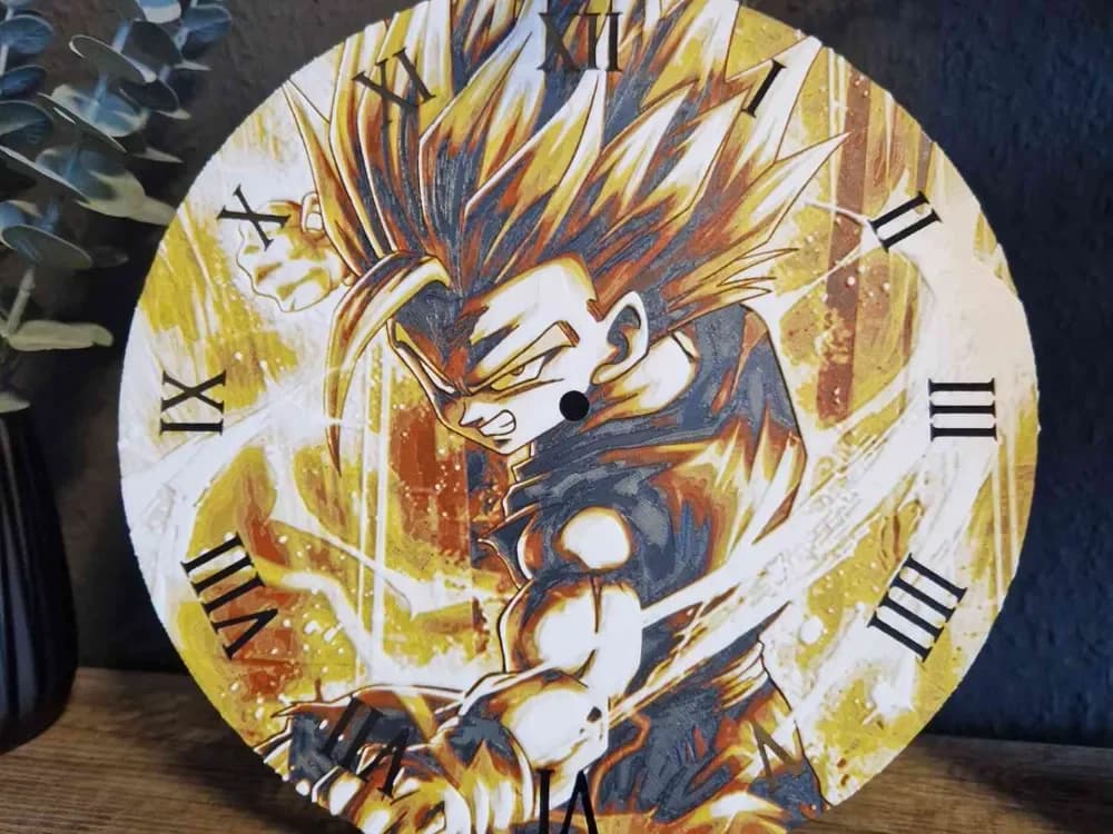 Son Gohan Clock by Schuettdesign HueForge model: Son Gohan Clock by Schuettdesign