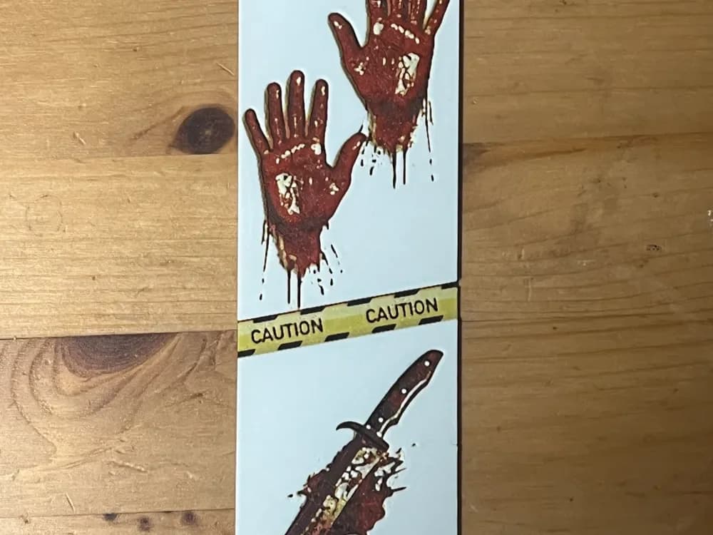 crime scene bookmark by Morganja HueForge model: crime scene bookmark by Morganja