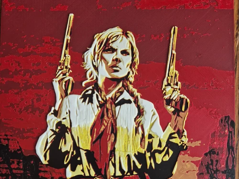 Red Dead Redemption - Sadie Adler by FiremanprintsIRL (BR3Design) HueForge model: Red Dead Redemption - Sadie Adler by FiremanprintsIRL (BR3Design)