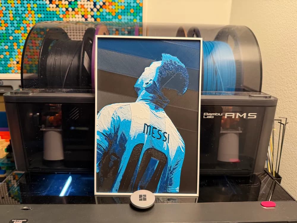 Lionel Messi Argentina HueForge by liv_3d HueForge model: Lionel Messi Argentina HueForge by liv_3d
