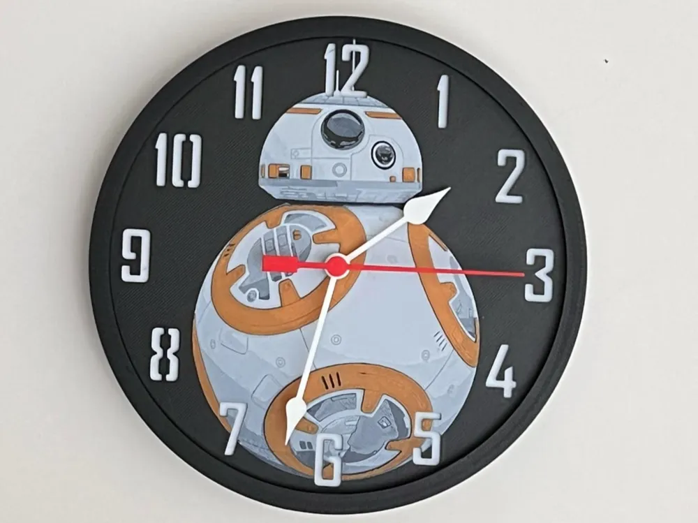 Customizable Clock - BB8, Star Wars by 3djd HueForge model: Customizable Clock - BB8, Star Wars by 3djd