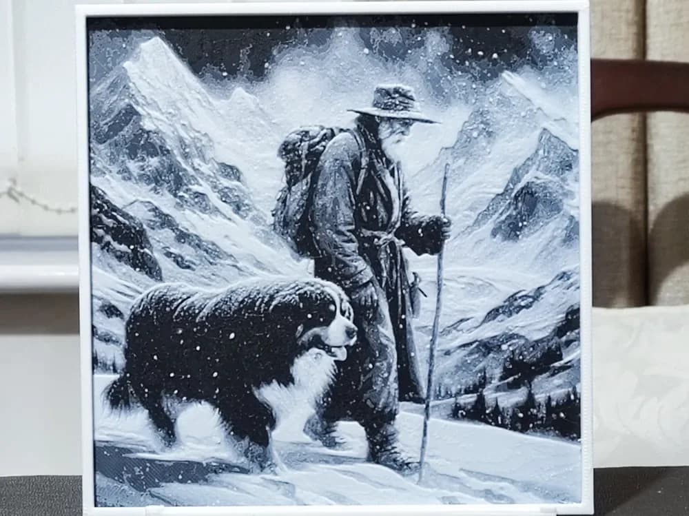 HueForge model: Old Man Of The Mountains - Hueforge 2 Color by BoDad