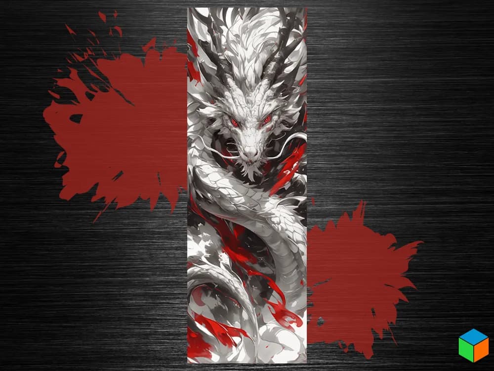 Mystical Fantasy Red Dragon Bookmark by 3D Prints By Vic HueForge model: Mystical Fantasy Red Dragon Bookmark by 3D Prints By Vic
