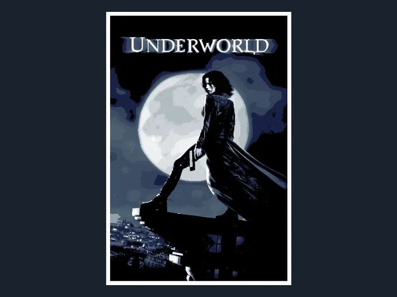 Underworld (Movie Poster - HueForge) by HugheCraft HueForge model: Underworld (Movie Poster - HueForge) by HugheCraft