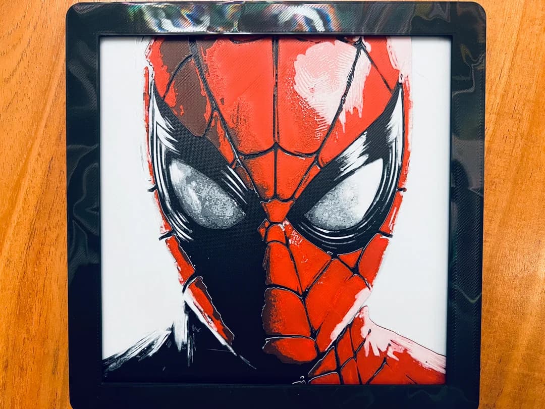 Spider-Man Close Up by JustBe 3D Printing HueForge model: Spider-Man Close Up by JustBe 3D Printing