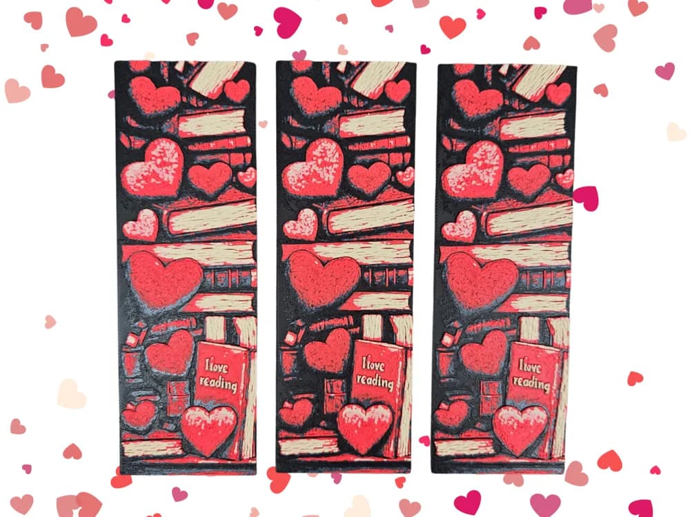 HueForge model: I Love Reading Bookmark by BusyKikiBee