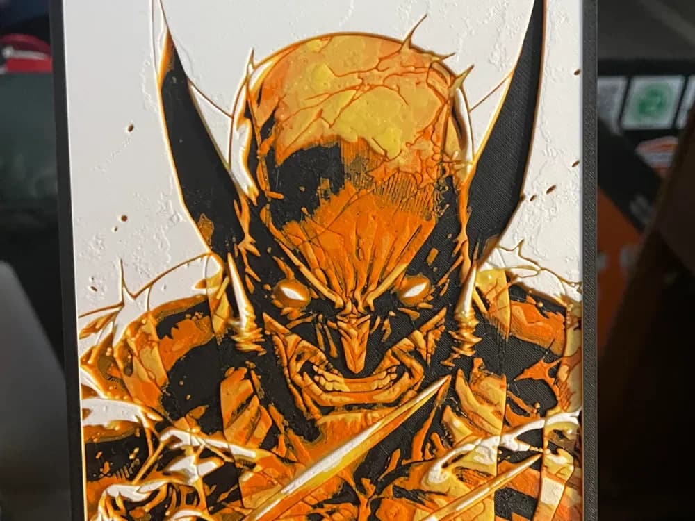 Wolverine Claws Out Hueforge by Advancedtechworldwide HueForge model: Wolverine Claws Out Hueforge by Advancedtechworldwide