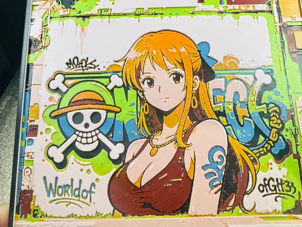 Street Art Nami by World of Glt 3d HueForge model: Street Art Nami by World of Glt 3d