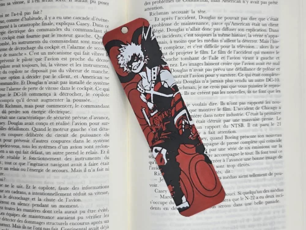 Bookmark Bakugo My hero Academia by Kactus Fpv HueForge model: Bookmark Bakugo My hero Academia by Kactus Fpv