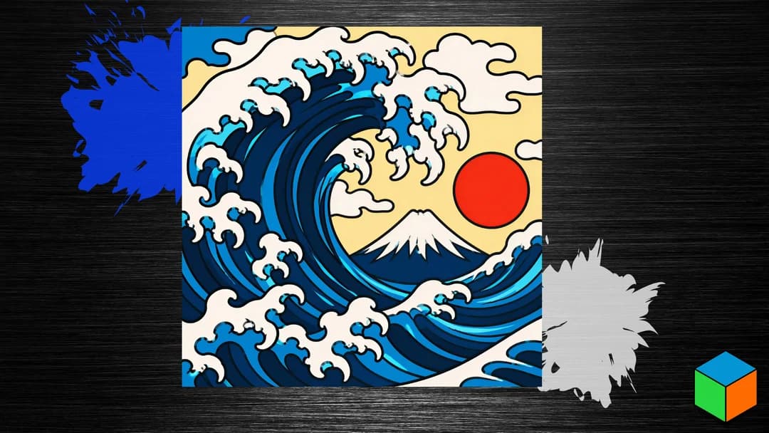 Hokusai Meets HueForge: The Great Wave Bonus Drop by 3D Prints By Vic HueForge model: Hokusai Meets HueForge: The Great Wave Bonus Drop by 3D Prints By Vic