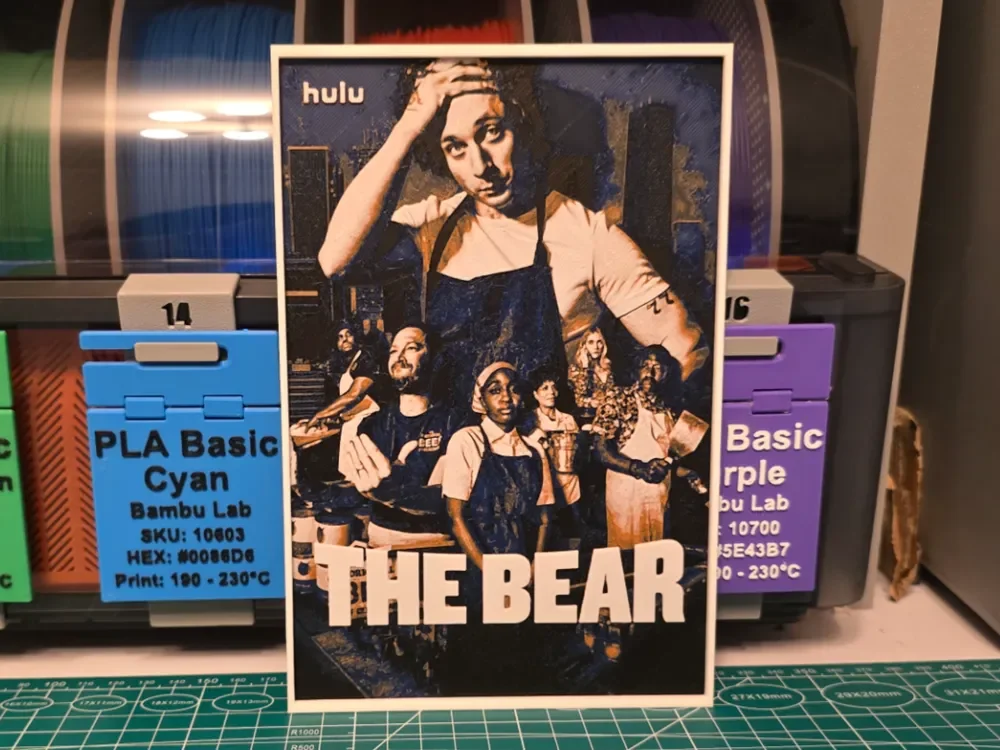 The Bear Series Poster - Hueforge Art by Lumpy3D HueForge model: The Bear Series Poster - Hueforge Art by Lumpy3D