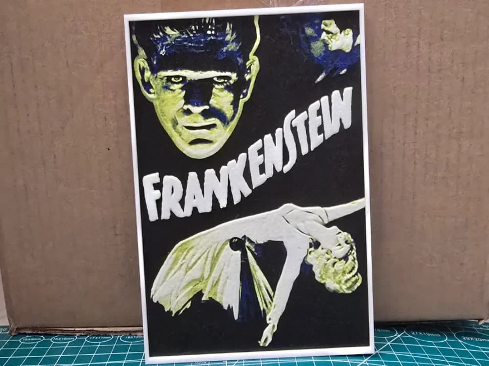 Frankenstein Movie Poster V1 - Hueforge Art