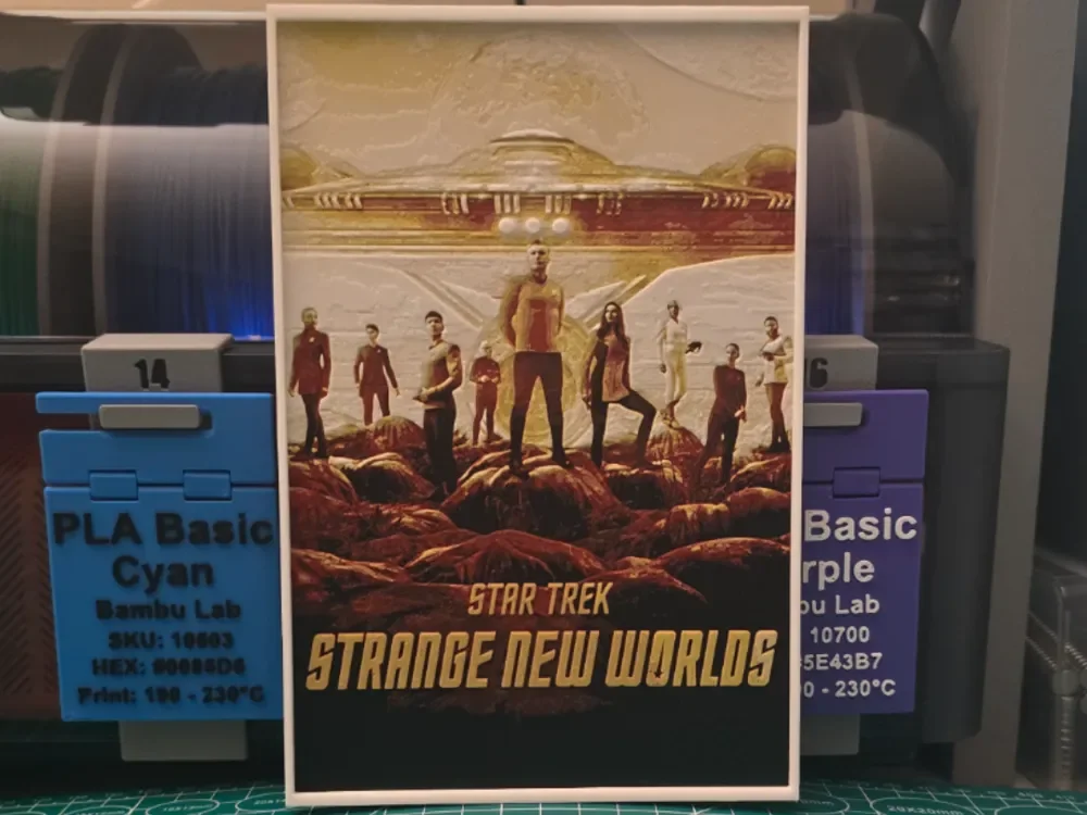 Star Trek: Strange New Worlds Poster - Hueforge by Lumpy3D HueForge model: Star Trek: Strange New Worlds Poster - Hueforge by Lumpy3D