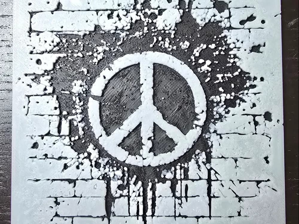 Peace Sign Hueforge by Aprilk6366 HueForge model: Peace Sign Hueforge by Aprilk6366