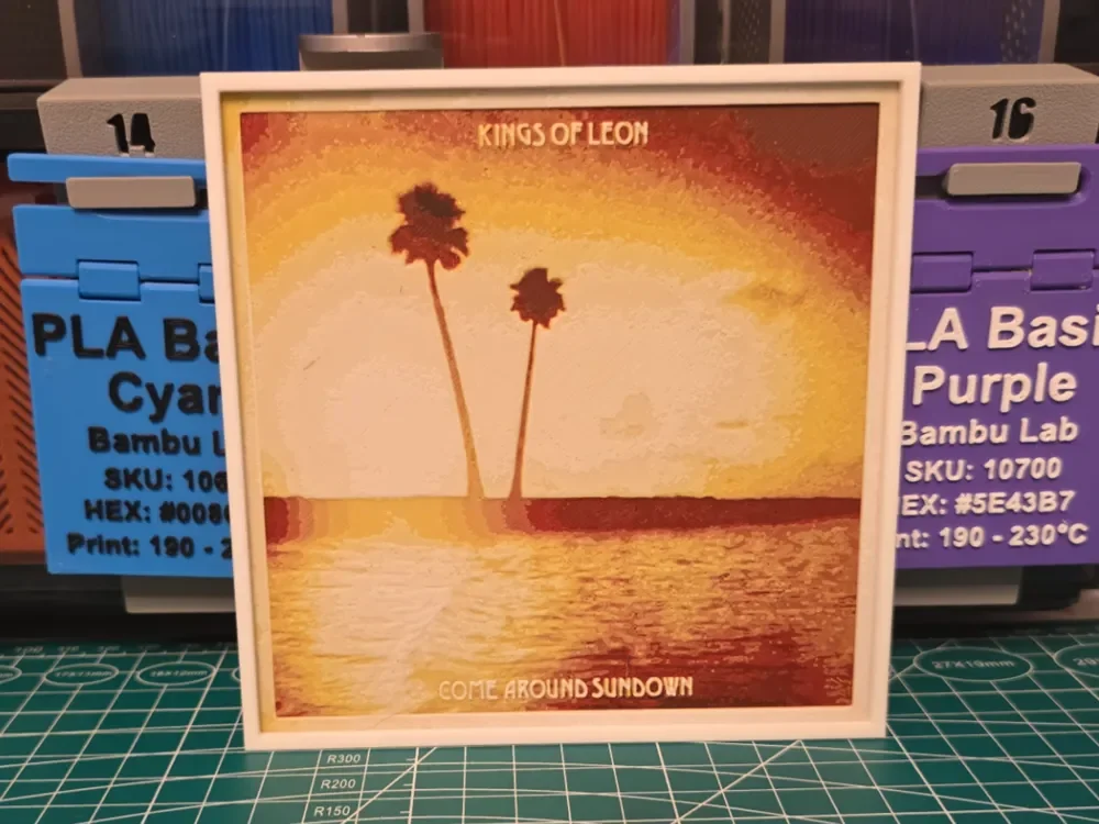 Kings Of Leon "Come Around Sundown" Album Art by Lumpy3D HueForge model: Kings Of Leon "Come Around Sundown" Album Art by Lumpy3D