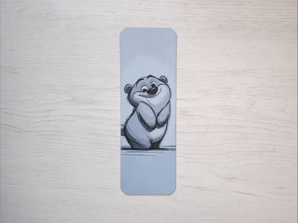 Happy Bear Bookmark by Atrus Design HueForge model: Happy Bear Bookmark by Atrus Design