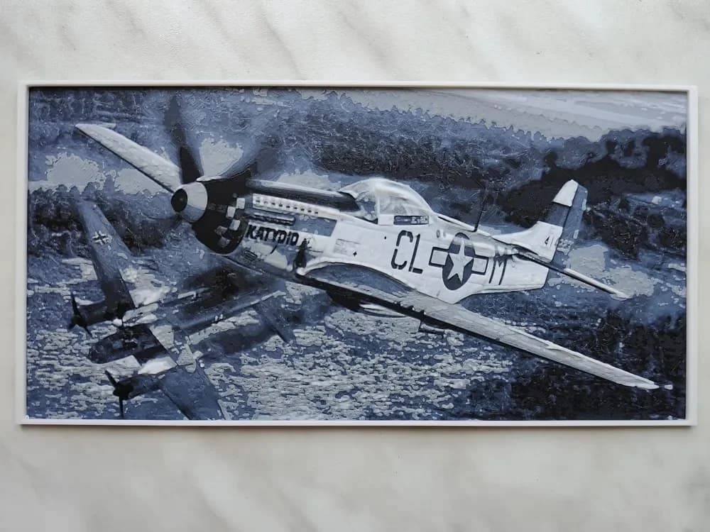 North American P-51 Mustang - Hueforge by BeaN HueForge model: North American P-51 Mustang - Hueforge by BeaN