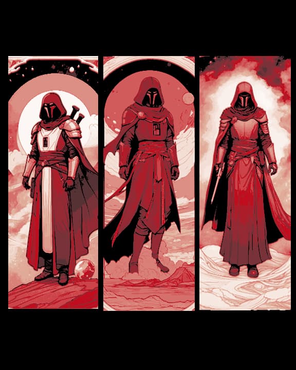 Fan Art of Star Wars Extended Universe Character Darth Revan - Set of 3 Bookmarks Fan Art of Star Wars Extended Universe Character Darth Revan - Set of 3 Bookmarks