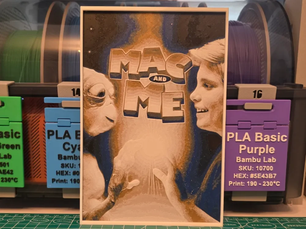 HueForge model: Mac and Me Movie Poster - Hueforge Art by Lumpy3D