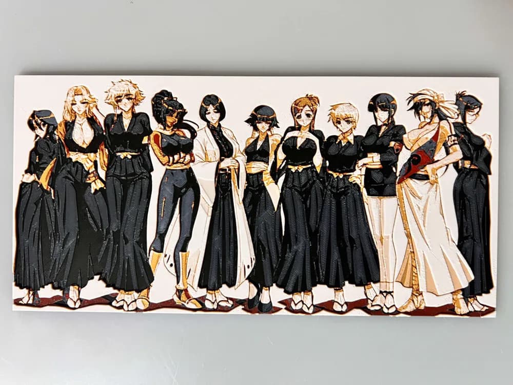 Bleach - Female Cast by 3djd HueForge model: Bleach - Female Cast by 3djd