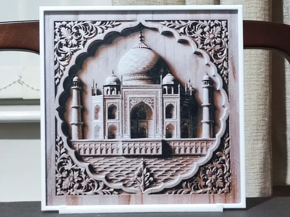 Carved Taj Mahal - HueForge 3 Color by BoDad HueForge model: Carved Taj Mahal - HueForge 3 Color by BoDad