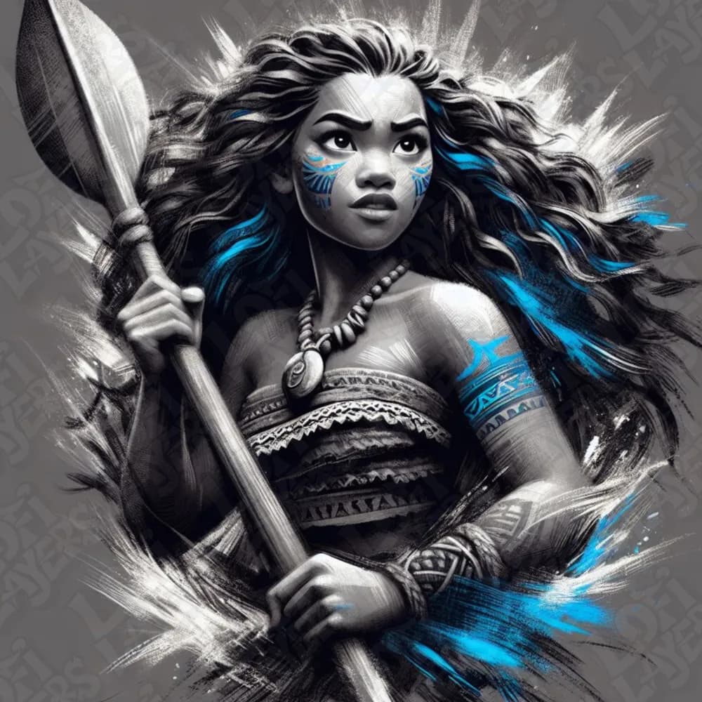 Moana Hueforge by LoFi Layers HueForge model: Moana Hueforge by LoFi Layers
