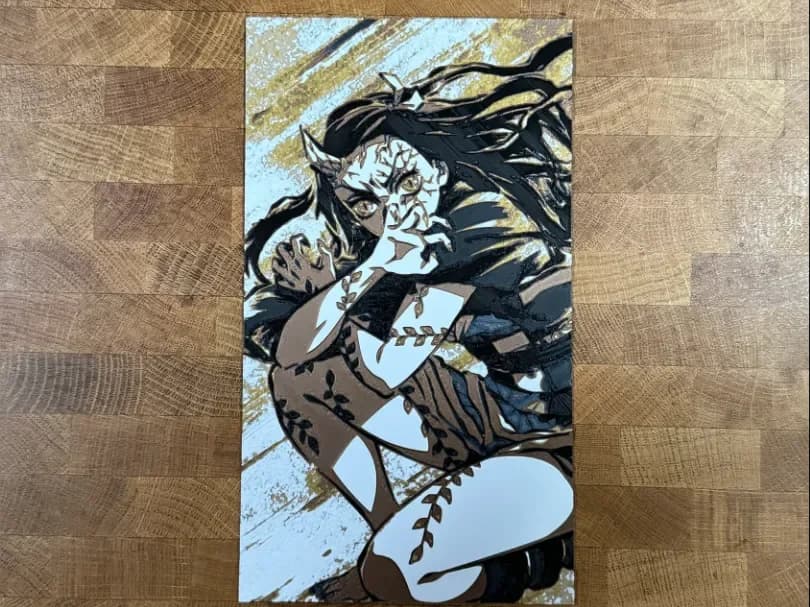Demon Slayer - Nezuko by Pretty Okay Prints HueForge model: Demon Slayer - Nezuko by Pretty Okay Prints