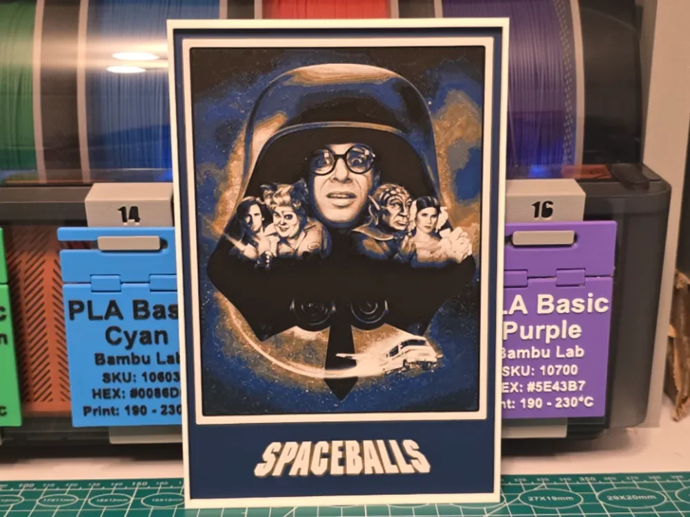 Spaceballs Movie poster V2 - Hueforge Art by Lumpy3D HueForge model: Spaceballs Movie poster V2 - Hueforge Art by Lumpy3D