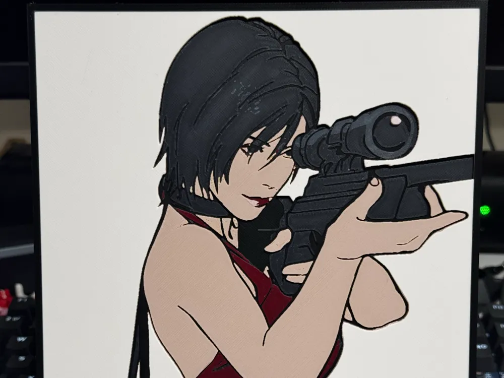 Ada Wong Sniper Hueforge by Strata Prints HueForge model: Ada Wong Sniper Hueforge by Strata Prints