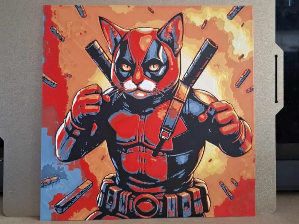 Catpool - Hueforge - 4 colours! by 3dGlow HueForge model: Catpool - Hueforge - 4 colours! by 3dGlow