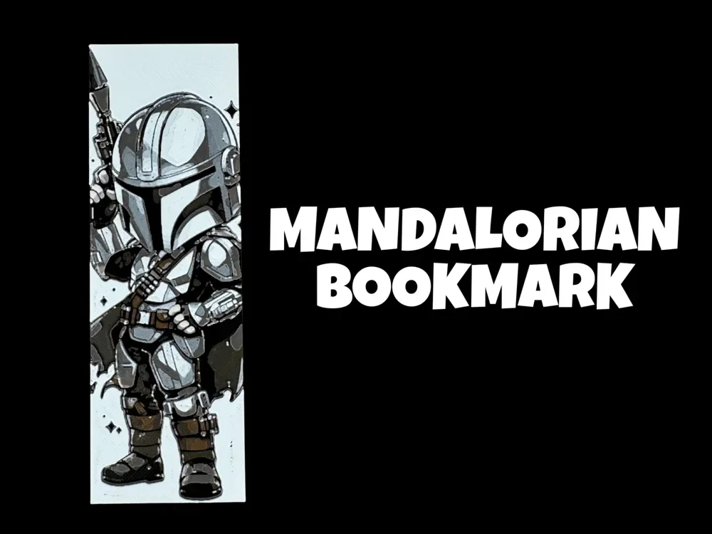 Mandalorian - Bookmark by Canadian Gamer HueForge model: Mandalorian - Bookmark by Canadian Gamer