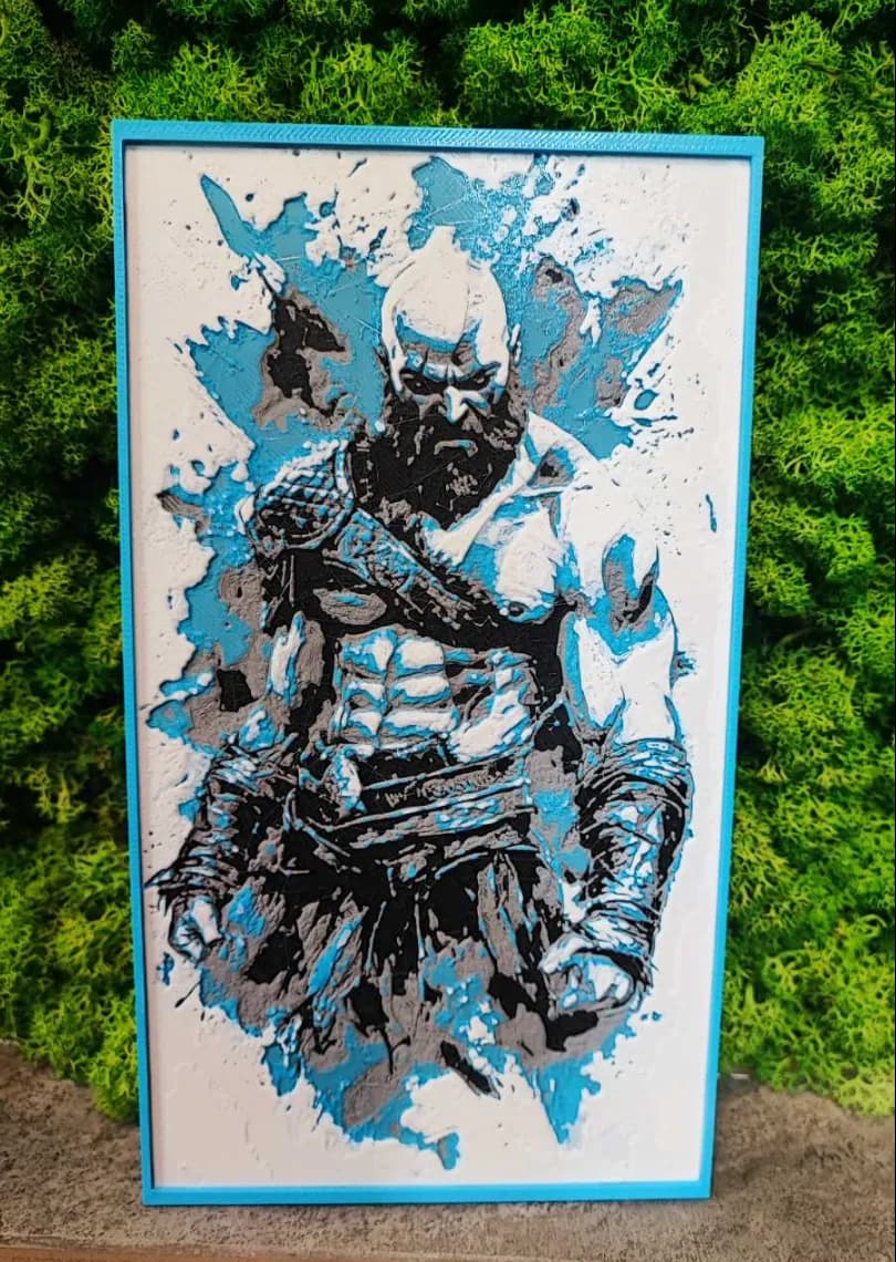 God of War by Garuda3D HueForge model: God of War by Garuda3D