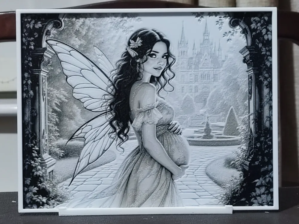 Expectant Fairy - HueForge 3 Color by BoDad HueForge model: Expectant Fairy - HueForge 3 Color by BoDad
