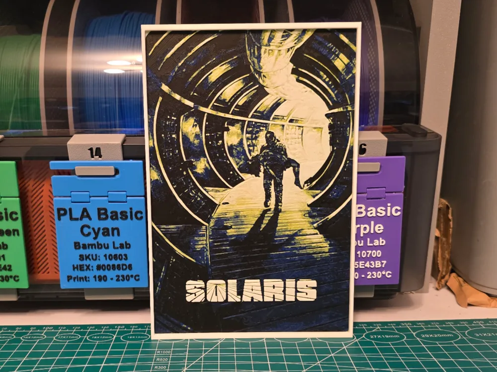 Solaris Movie Poster - Hueforge Art by Lumpy3D HueForge model: Solaris Movie Poster - Hueforge Art by Lumpy3D