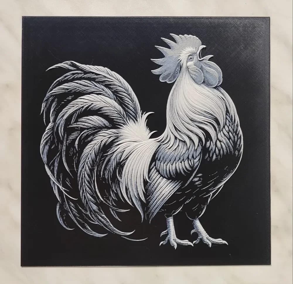 Rooster - Hueforge by BeaN HueForge model: Rooster - Hueforge by BeaN