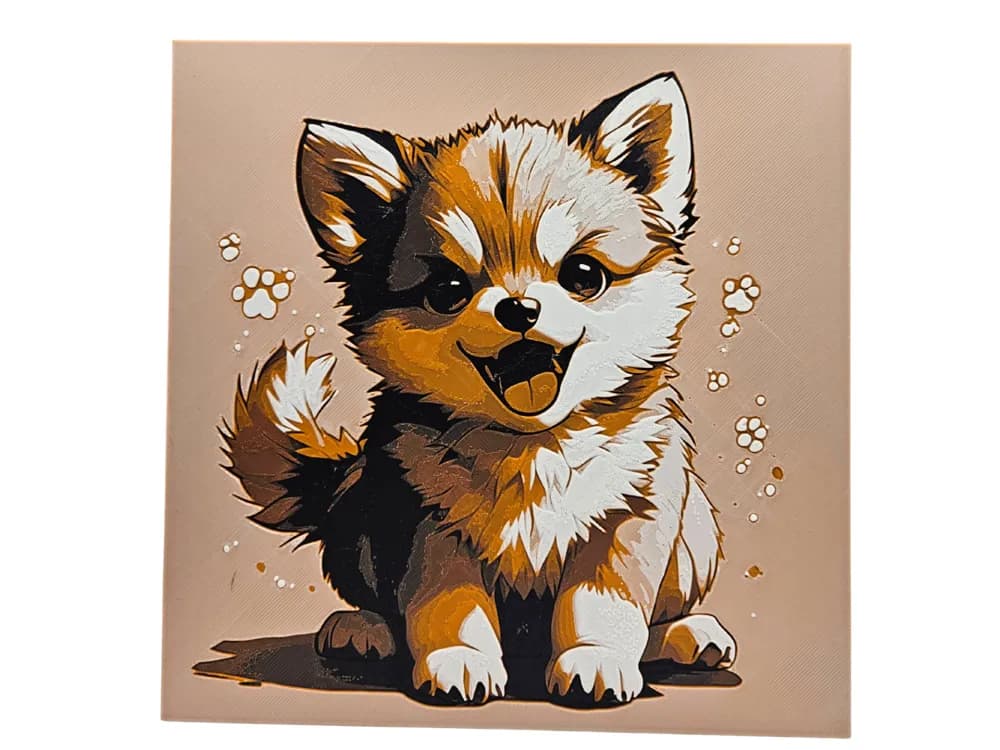 HueForge model: Foxy Lil Puppy by BusyKikiBee