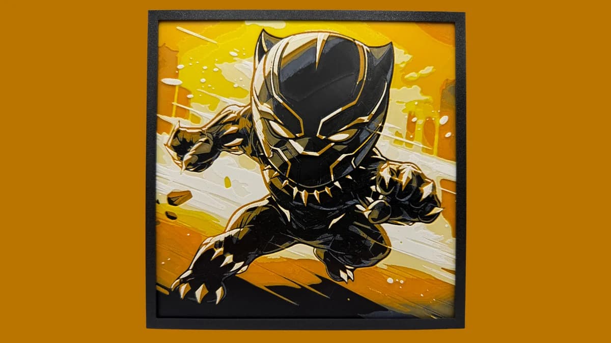 Black Panther - Marvel Chibi Edition by Canadian Gamer HueForge model: Black Panther - Marvel Chibi Edition by Canadian Gamer