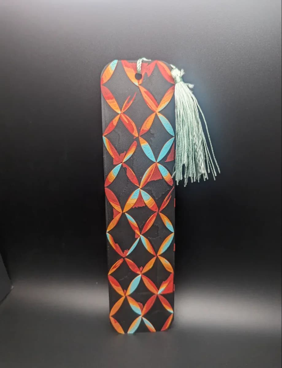 Geometric Bookmark by the_bearded_jedi HueForge model: Geometric Bookmark by the_bearded_jedi